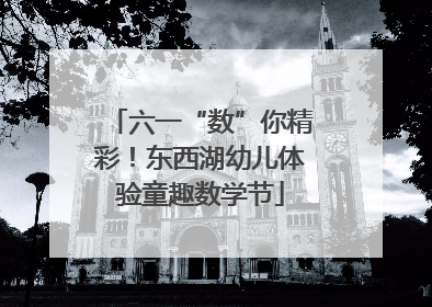 六一“数”你精彩！东西湖幼儿体验童趣数学节